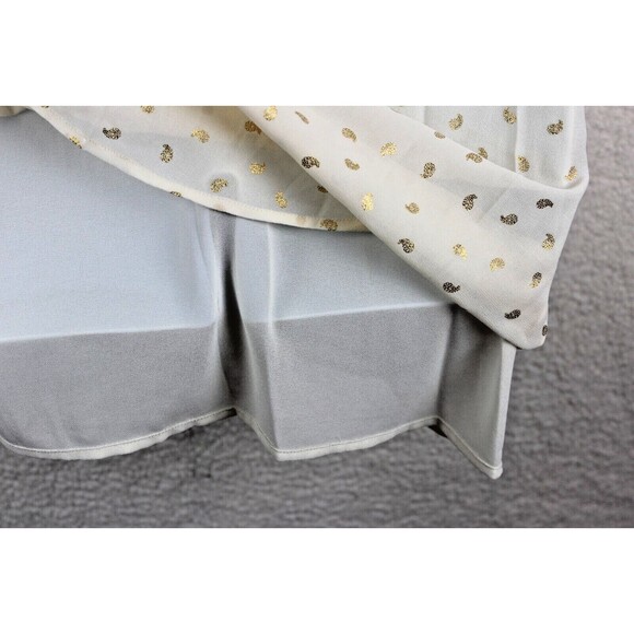 Michael Kors Size XS Beige Gold Print Hi Low Halter Dress Chain Collar - Picture 6 of 13